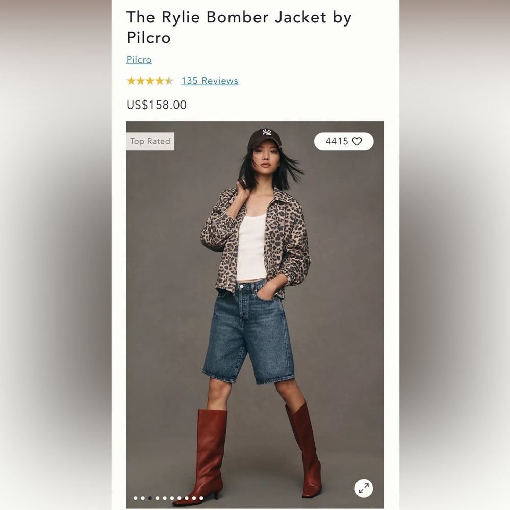 NWT Size L-Anthropologie The Rylie Bomber Jacket by Pilcro in Navy (NWT US$ 158) - Picture 15 of 16